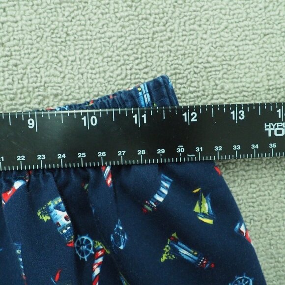 Bon Worth Capri Crop Pants Women Small High-rise Blue Red Lighthouse Nautical - Picture 3 of 4